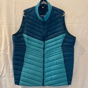 Lands' End Teal and Navy Puffer Vest